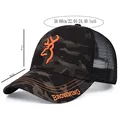 Summer Breathable Mesh Cap Browning Embroidered Trucker Cap Fashion All-match Baseball Cap for Men Outdoor Sunshade Sun Hat preview-2