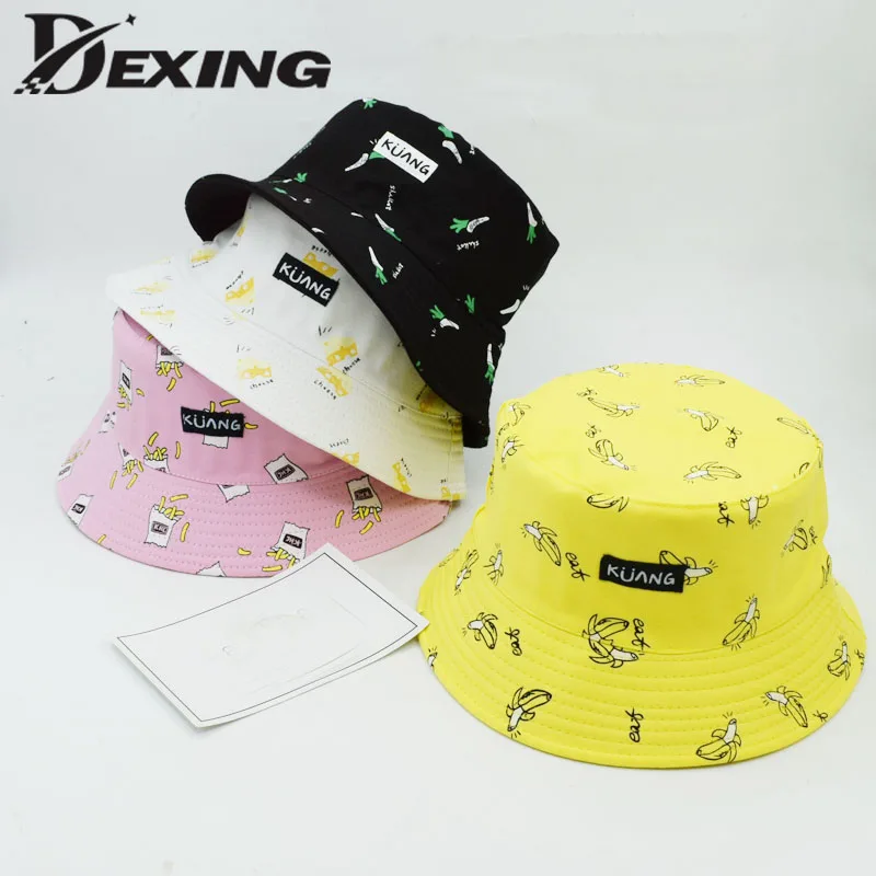 yellow banana bucket hat