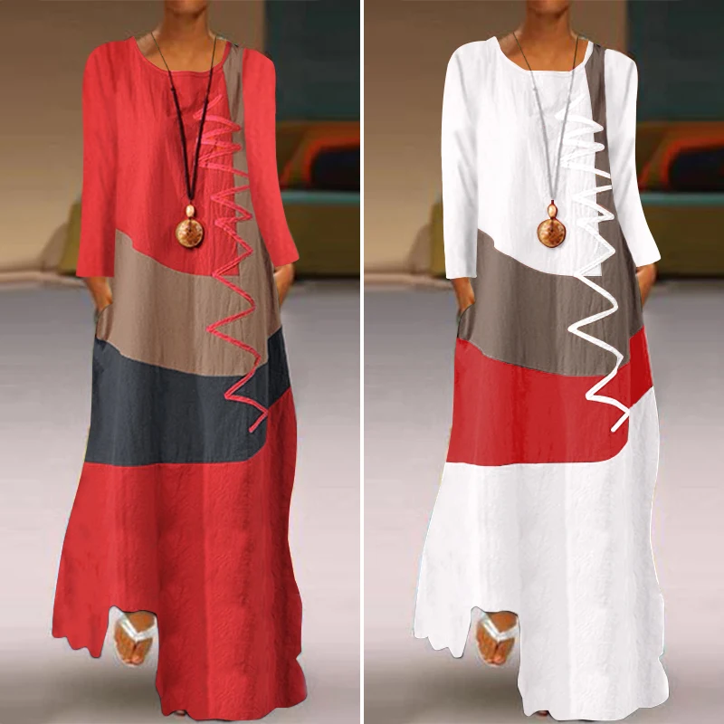ZANZEA 2022 Womens Autumn Sundress 