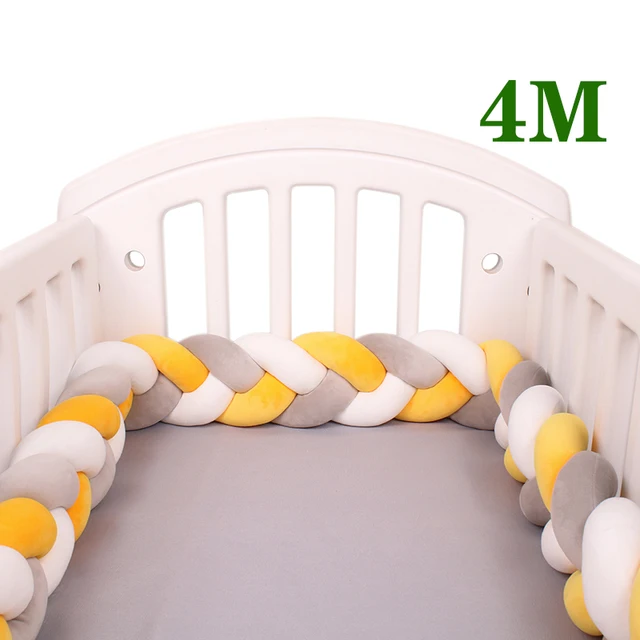 knitted crib bumper