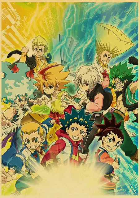 Canvas Painting Vintage Anime Series Beyblade Wall Art Nordic Posters and  Prints Home Decor Pictures Room