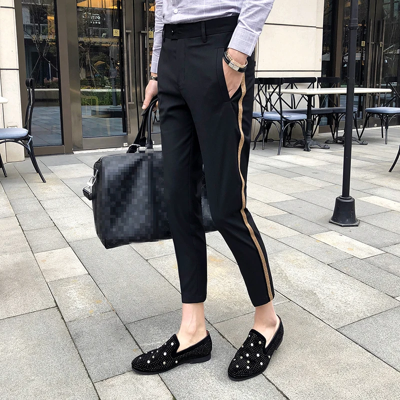 Ribbon Stripe Slim Dress Pants 2020 