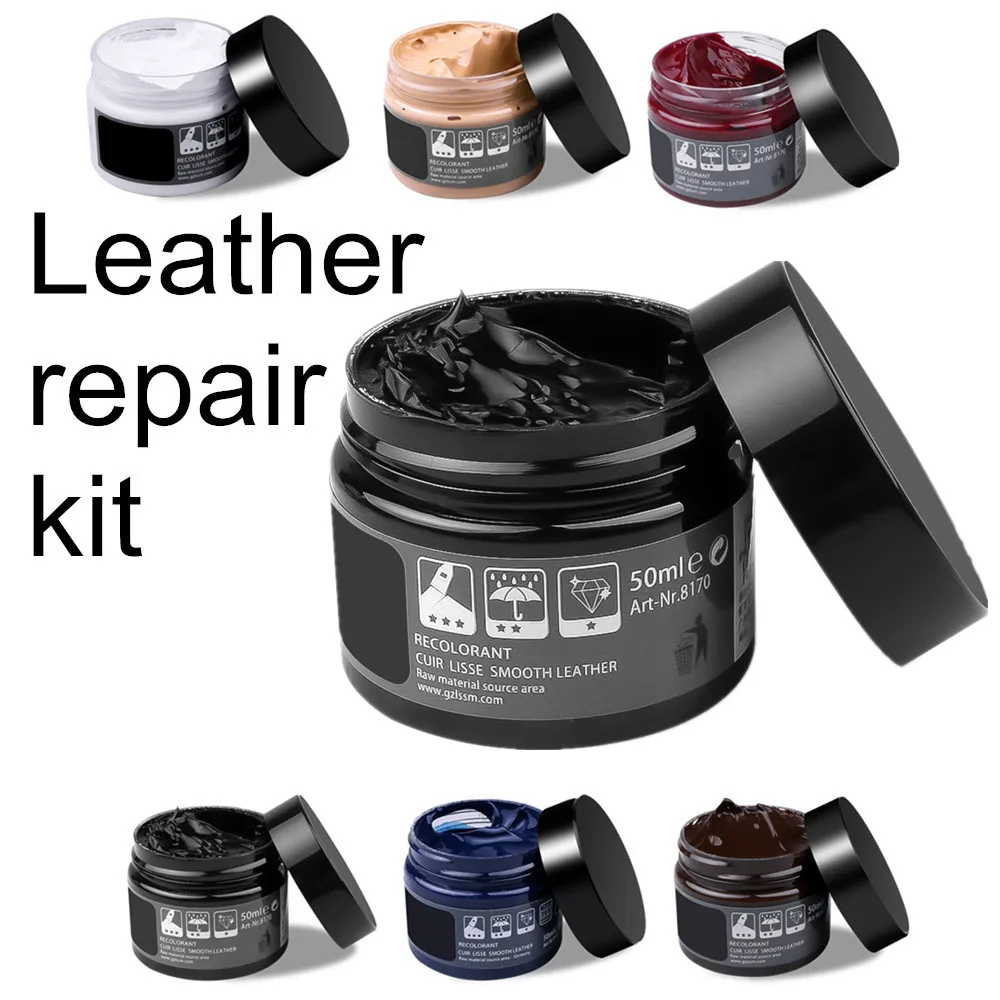 Wine Red Car Care Liquid Leather Repair Kit Auto Complementary Color Paste  Car Seat