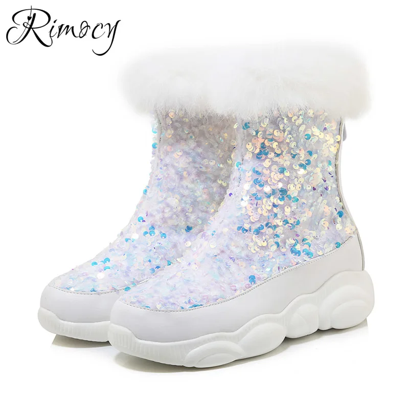 glitter snow boots