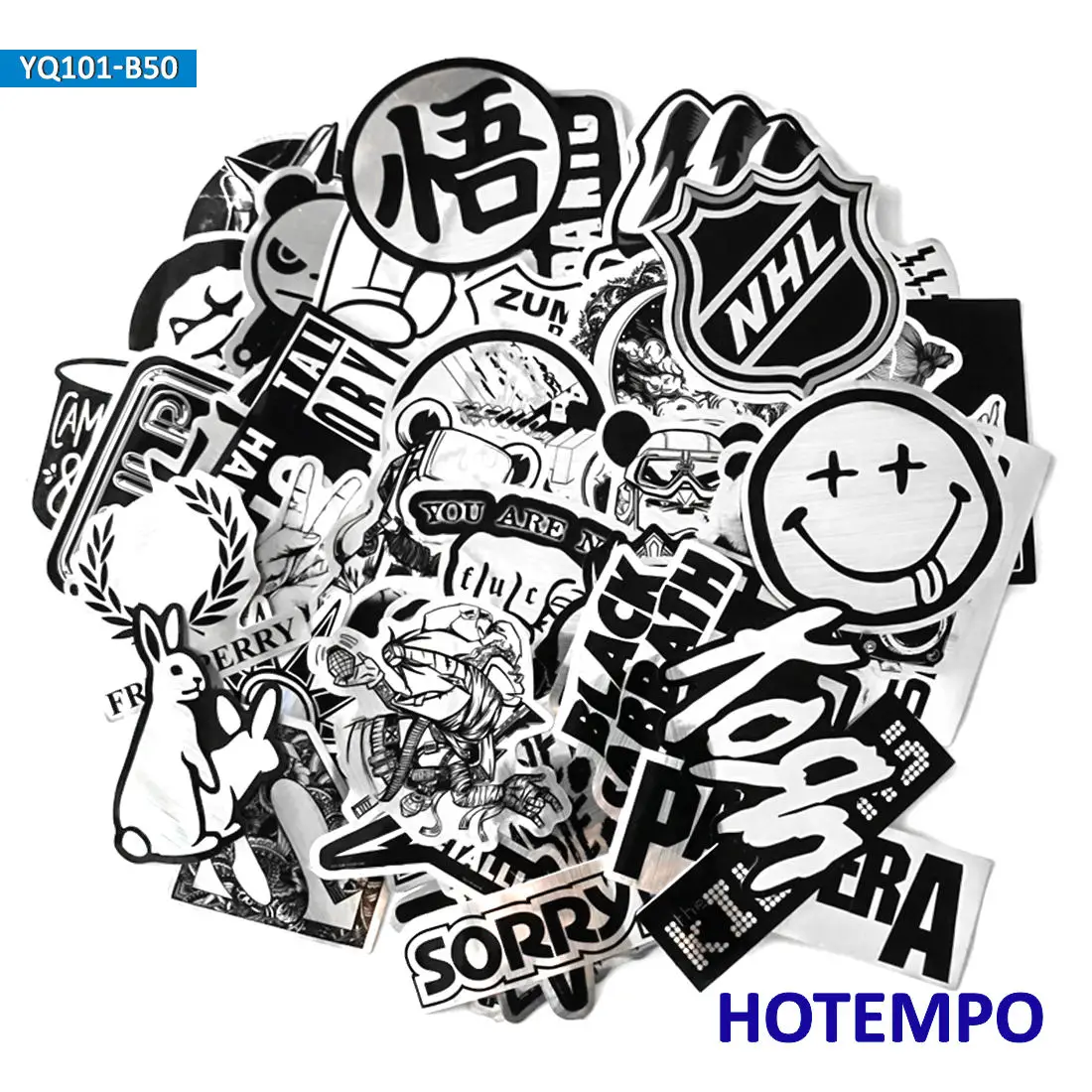 10/50/100pcs Fashion ROCK Music Graffiti Stickers Band Aesthetic for Ipad  Phone Guitar Motorcycle Skateboard Luggage Bottle