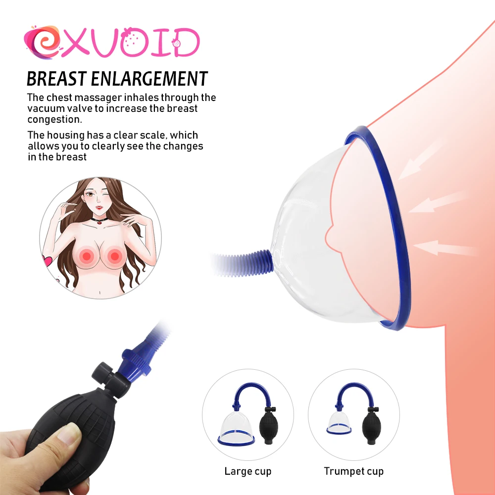 Купить Секс товары | EXVOID Breast Enlarger Breast Enhancement Vacuum Cup  Sex Shop Nipple Massager Sex Toys For Woman Breast Pump Nipple Sucker