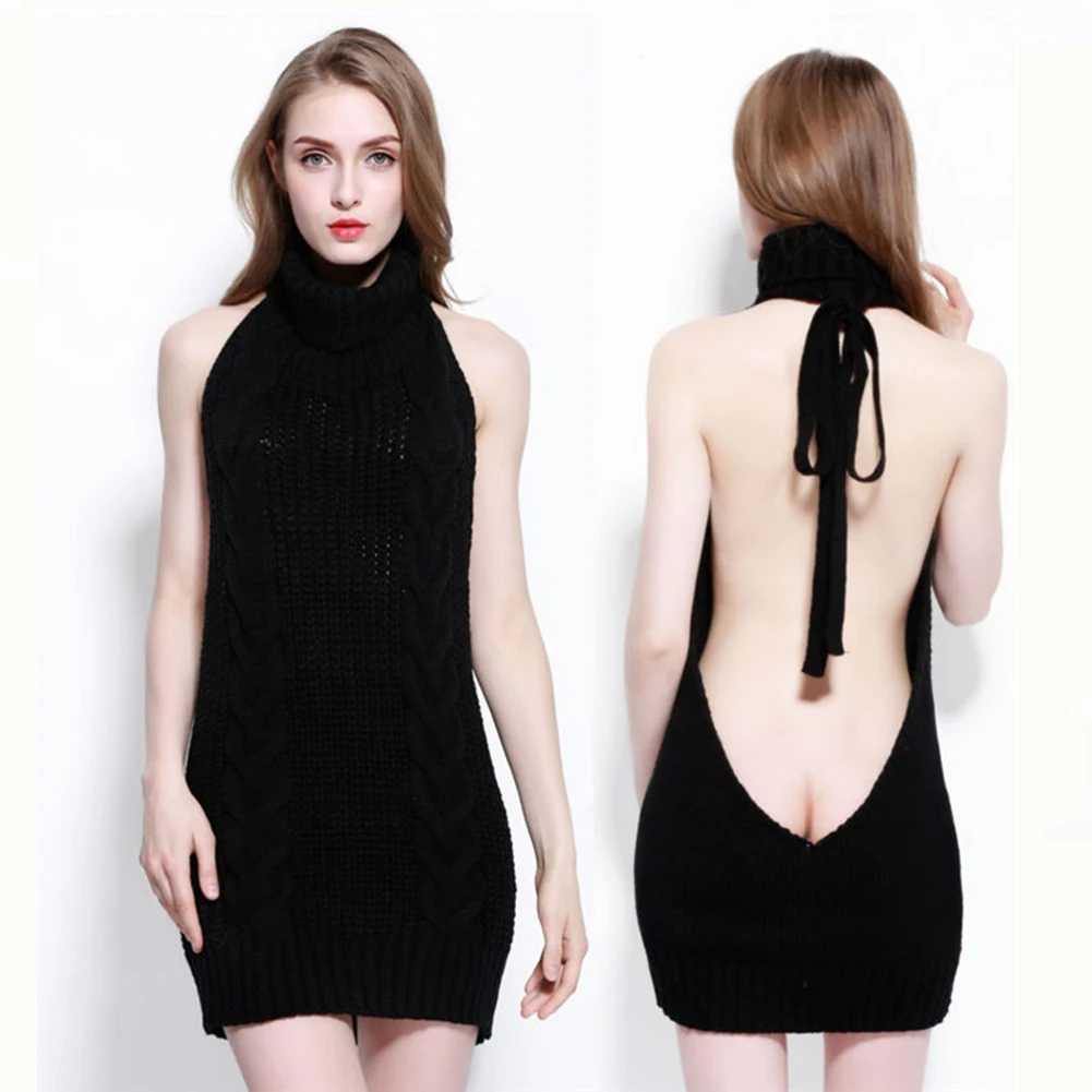 Women Sexy Backless Sleeveless 