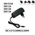 1pcs 100-240V AC to DC 10V 0.5A 1A 2A 3A Power Adapter Supply Charger adapter 10 V Converter EU US UK AUPlug 5.5mm x 2.5mm preview-1