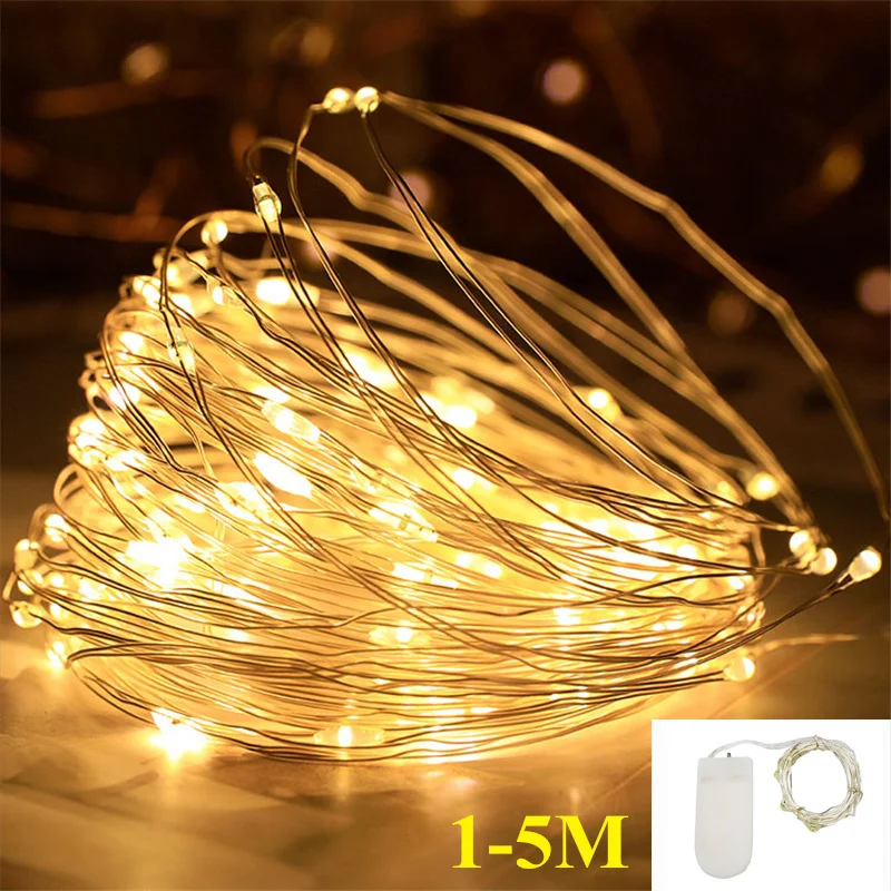 1pc, Usb Led Fairy Lights Copper Wire Christmas String Light Fairy