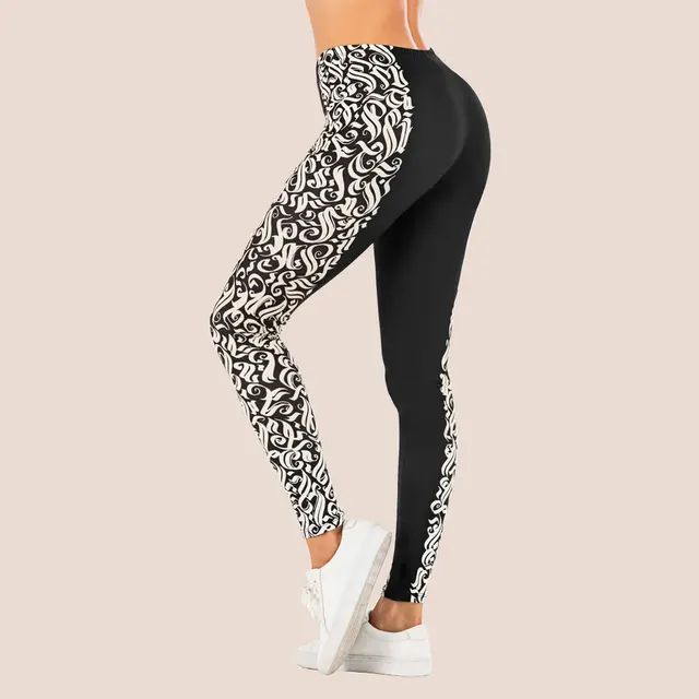 Striped Printed Leggings Sexy Workout Leggins Women Push Up