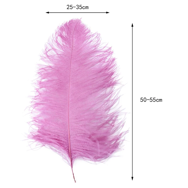 BIG Fluffy 65-70CM Natural Pink Ostrich Feathers Artificial for Vase  Decoration Wedding Party Decorative Plumes