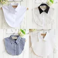 2022 White Shirt Women Dickie Small Tip Lead Solid Color Chiffon Fake Collar Bow Tie  Fake Collar Women Detachable Collars preview-1