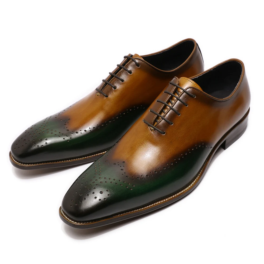 Mens Wingtip Oxford Shoes Whole Cut 