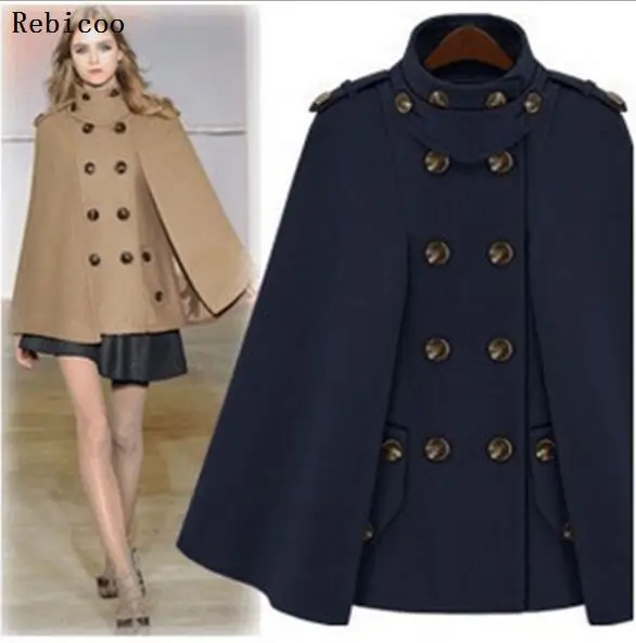 Autumn Winter Fashion Women Wool Cape 