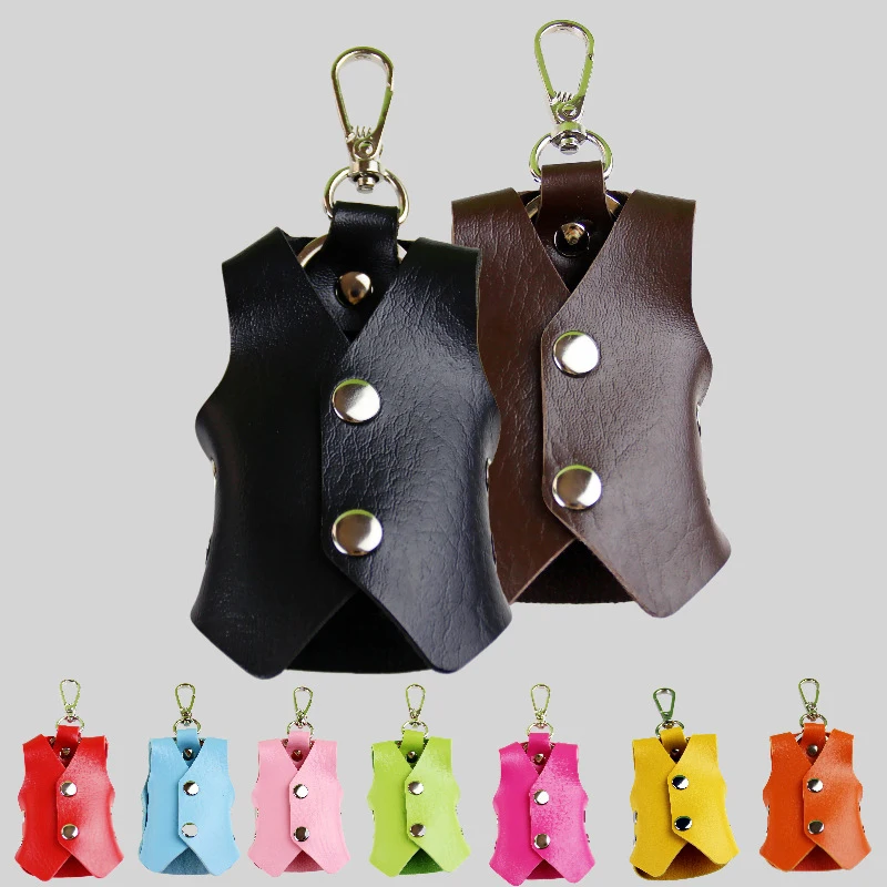 Creative Vest Key Case Mini Multi-Colored Car Key Case Unisex House Key Case Solid Color Storage Bag Fashion Waist Hanging Gifts