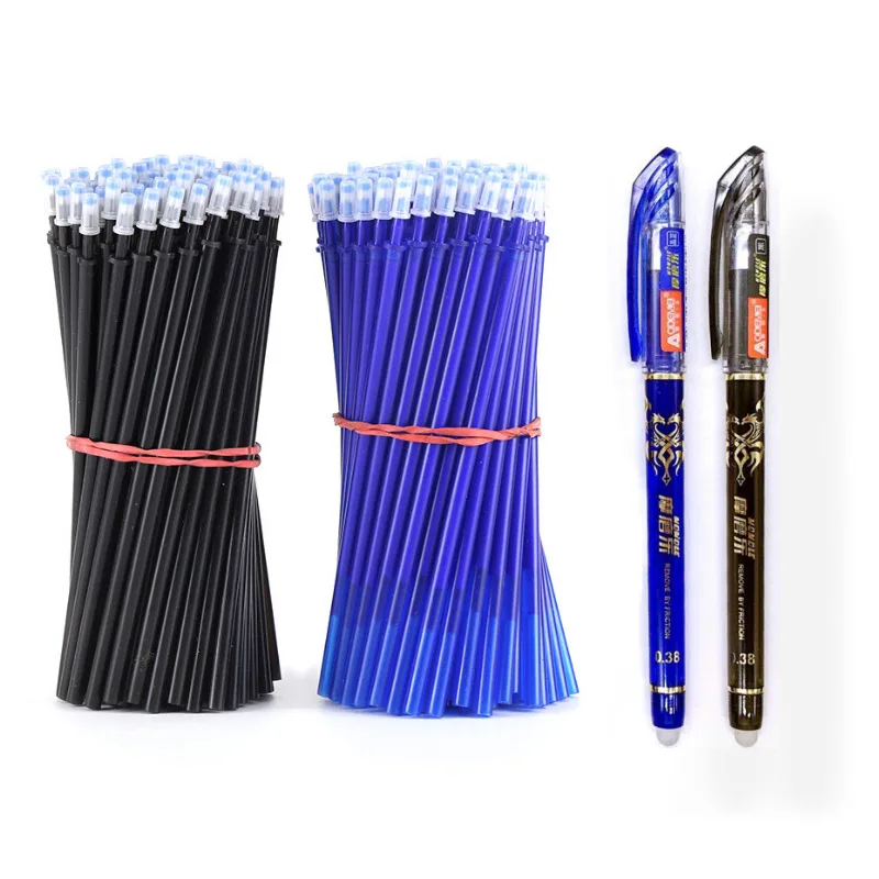 סט 50 עטים מחיקים 0 5 ממ בצבע כחול, שחור ואדום-animated-img