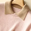 winter new animal jacquard 100% cashmere thick warm sweater knitwear polo neck chic jumper preview-2