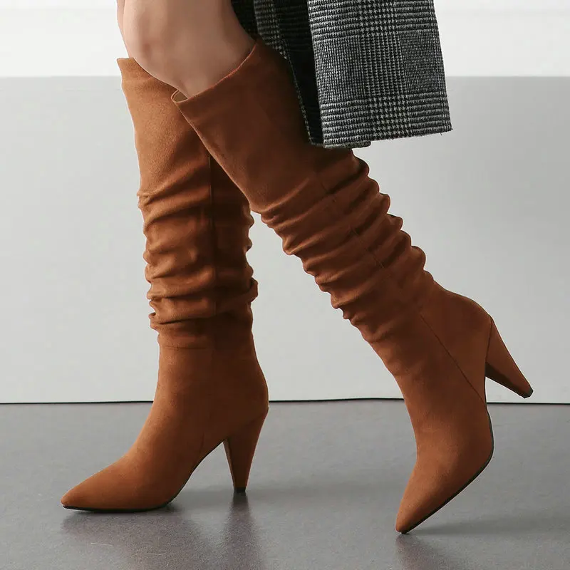 womens brown knee high boots for sale