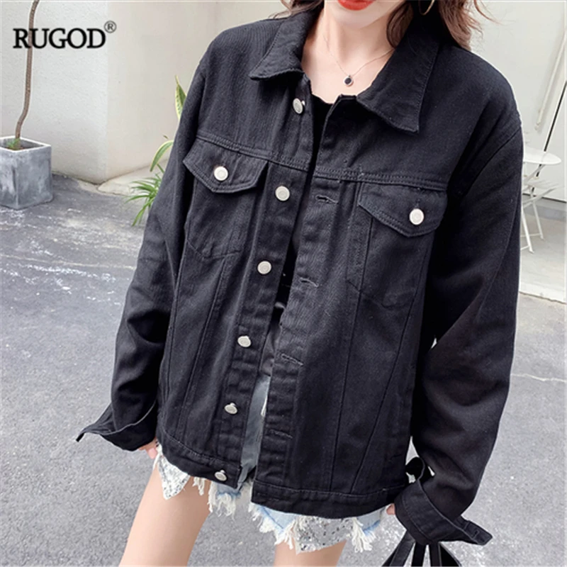 Print Oversize Coat High Street Jean Jacket