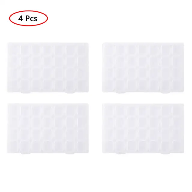 42/50/78 Grids Box Elizabeth Ward Bead Storage Portable Container  Transparent Diamond Painting Plastic Storage