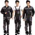 Bib overalls men work coveralls protective repairman strap jumpsuits pants working uniforms plus size 4XL sleeveless coverall