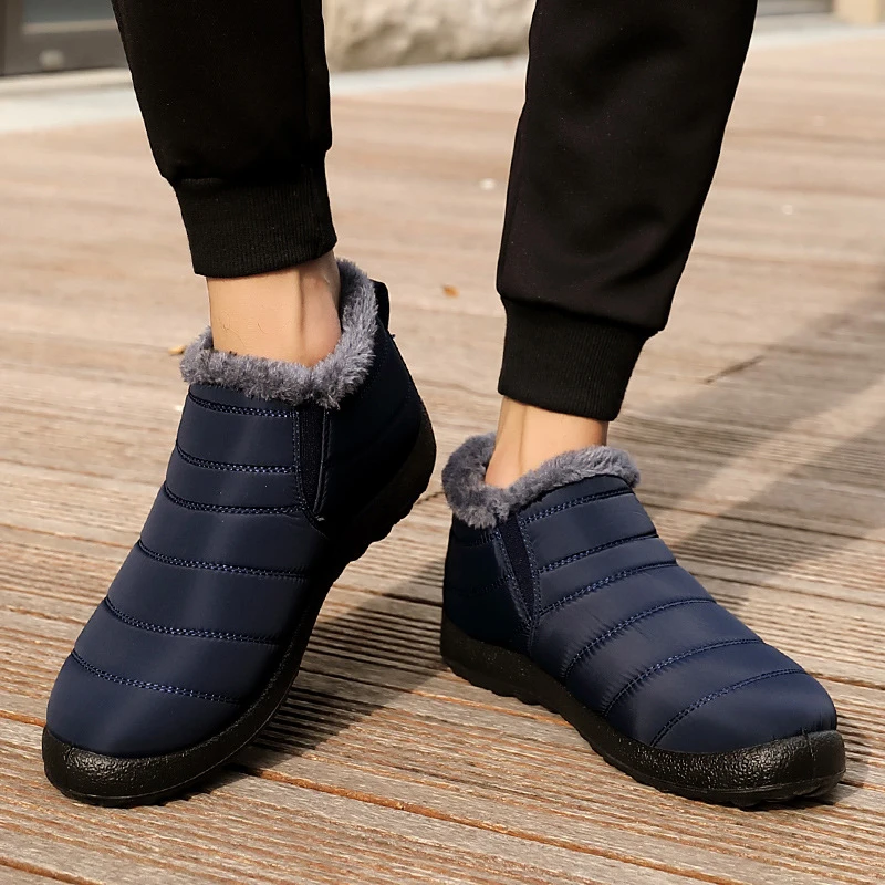 mens lined slip on shoes