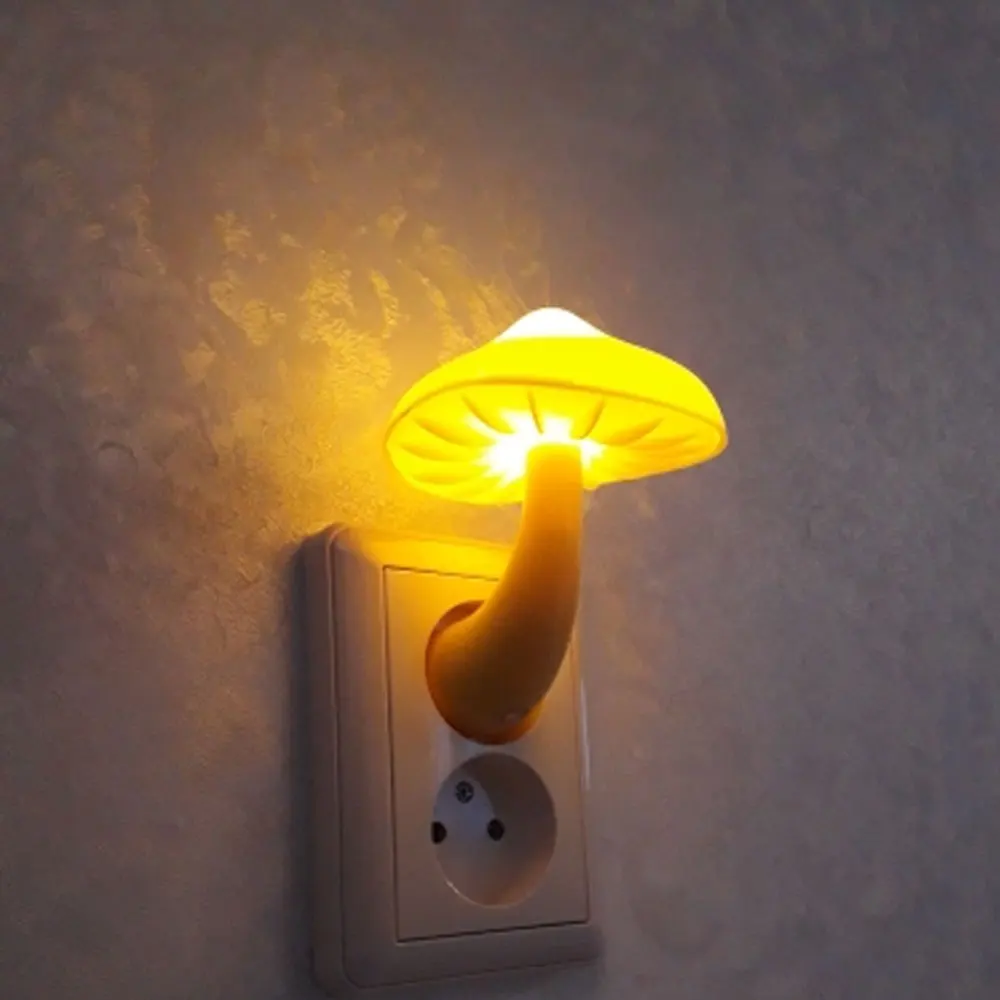מנורות לילה בצורת פטריות יער- אור חמים או צבעוני