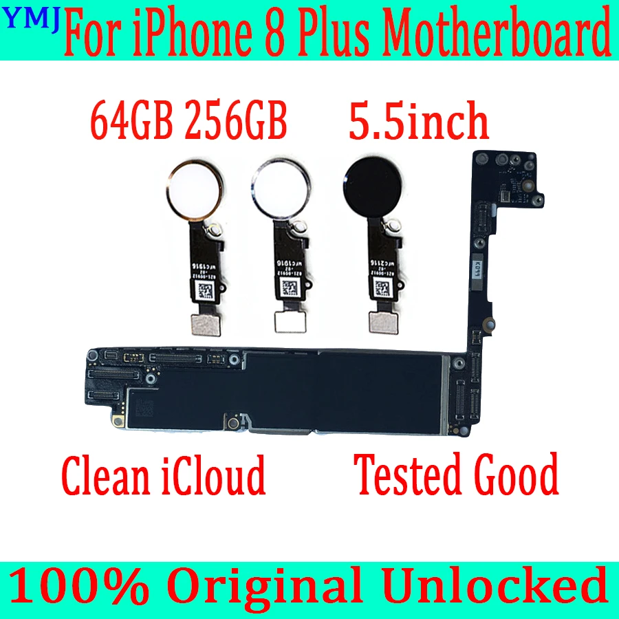 Kupit Zapchasti Dlya Mobilnyh Telefonov Support Lte 4g Motherboard For Iphone 8 Plus Motherboard With No Touch Finger Id Unlocked For Iphone 8p Logic Board With Mb