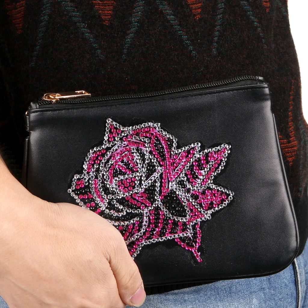 5D Diamond Painting peacock Butterfly Leather Crossbody Chain Bags DIY  Diamond Embroidery Bag Purse Pouch