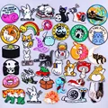 Cartoon Cat Patches On Clothes Hippie Badges Stripe Cute Cat Embroidery Patch DIY Iron On Patches For Clothing Stickers Applique preview-2