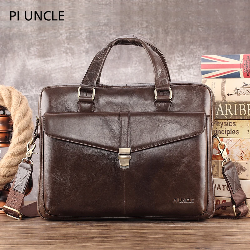 mens genuine leather laptop bag