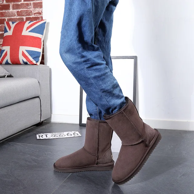 leather and fur boots