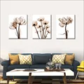Plant Flower Tulip Canvas Painting with Frame Modern Simple Transparent Flower Poster Add Frame,, Printing, Home Living Room D preview-1