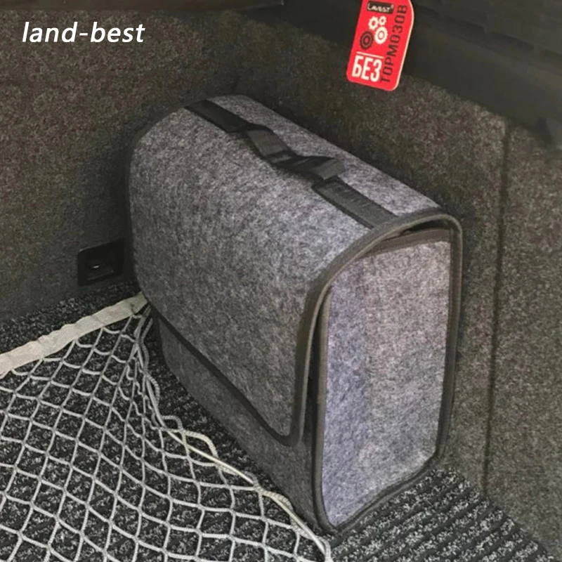 Car Storage Travel Bag Soft Woolen Felt Car Trunk Organizer Car