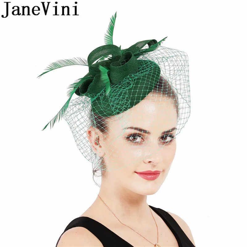 JaneVini Black Red Green Feathers 