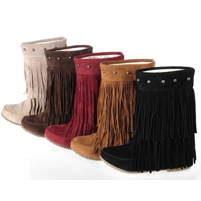 tassel boots for women