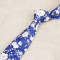 Classic Men's Flower Ties Handmade Cotton Tie For Men 6CM Narrow Floral Neckties Gift Wedding Party Casual Gravatas Paisley Tie preview-3