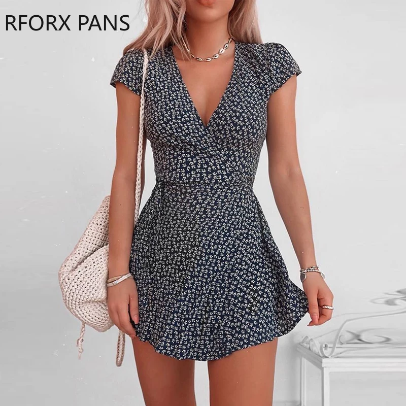 womens floral short dress