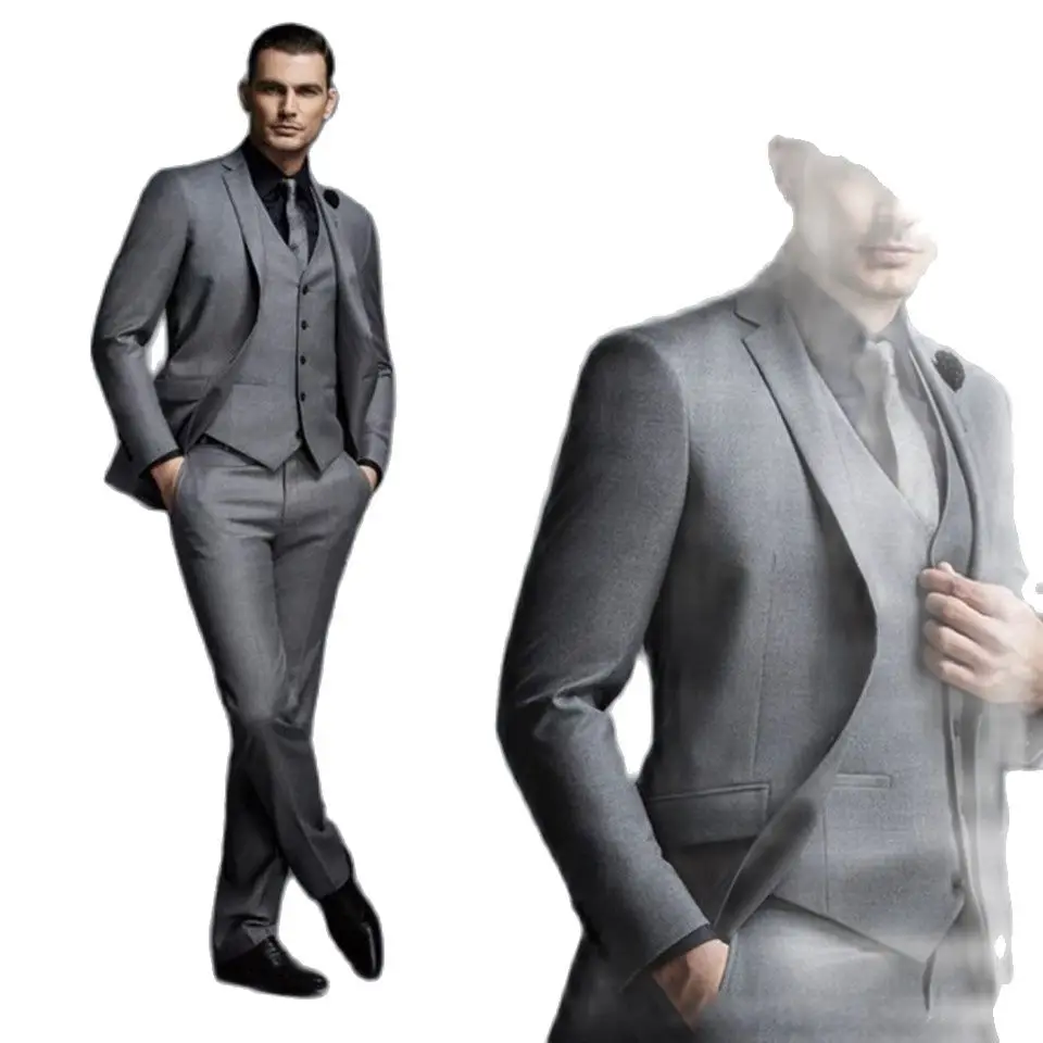 Fashion Handsome Dark Gray Mens Suits 