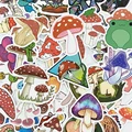 Cartoon Mushroom Stickers Children's Cute Plant Scrapbooking Sticker for Kids School Office Stationery Kawaii Stickers Aesthetic preview-5