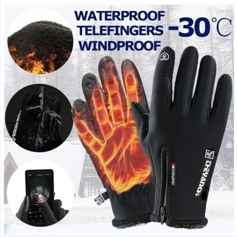 unisex winter warm waterproof touch screen gloves