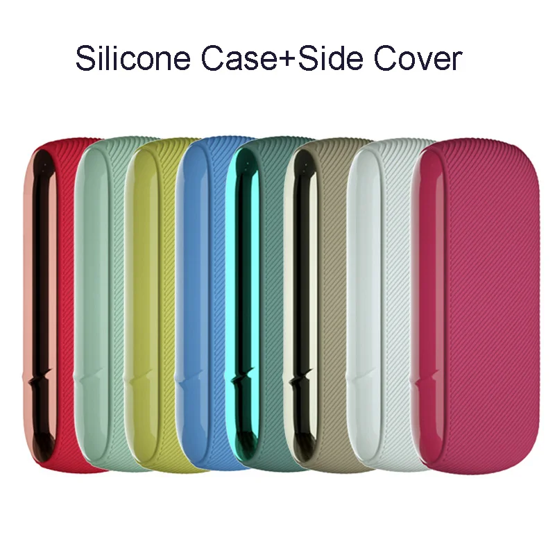 12 Colors Silicone Case+Door Cover For IQOS 3 Duo Full Protective Cover For  IQOS 3.0 Replaceable Side Cover