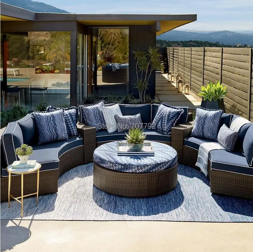 outdoor round sofa set