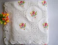 Exquisite long old hand cross embroidered tablecloth full Hand Embroidered Crochet Cotton cover cloth 165x305cm collection preview-5