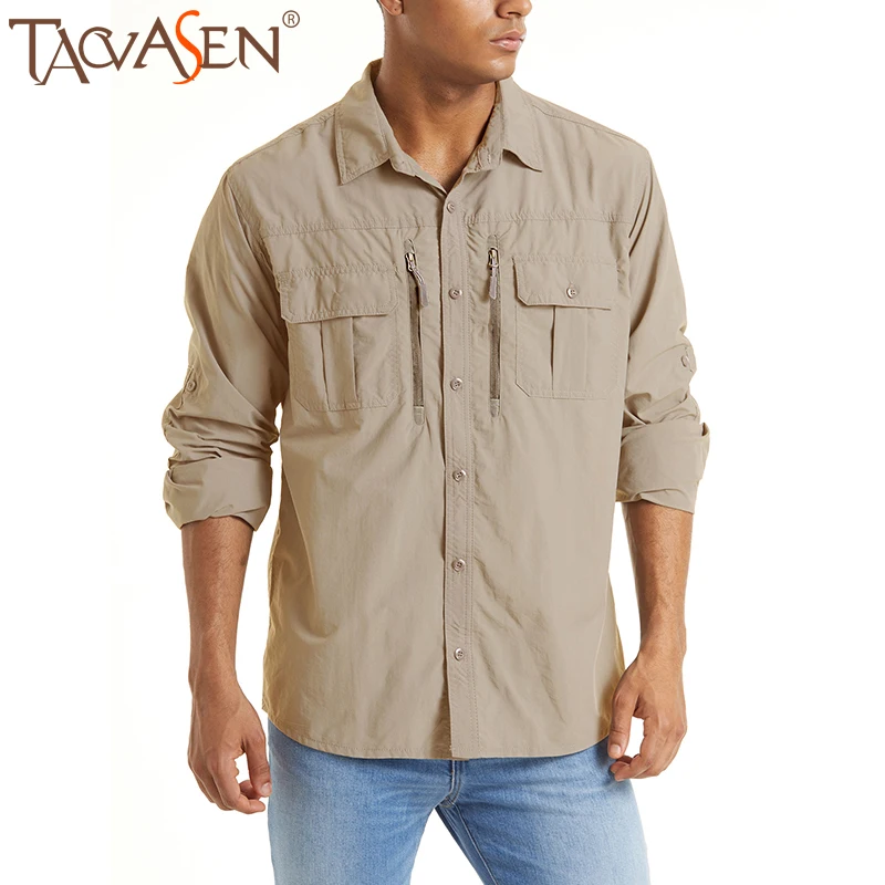 TACVASEN Tactical Hiking Shirts Men 