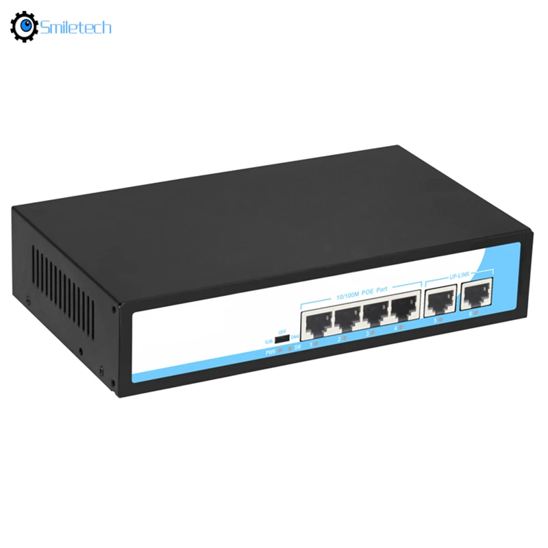 Купить Видеонаблюдение 65W 100Mbps POE switch 6 ports uplink port
