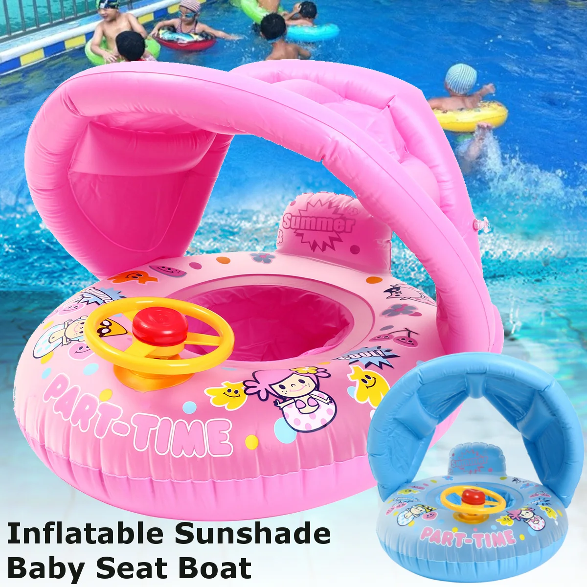 Safe Inflatable Baby Swimming Ring Pool 