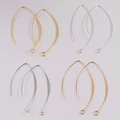 New V-shaped Earring French Earring Hooks Findings Ear Hook Wire Settings Base Settings For Jewelry Making Earrings Accessories