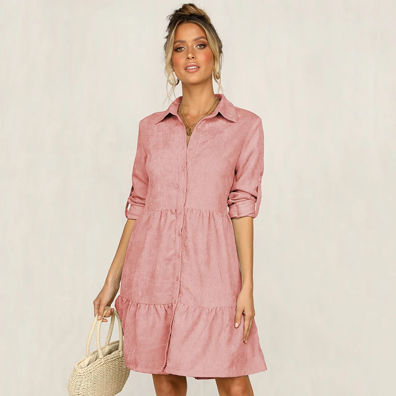 sleeve button dress