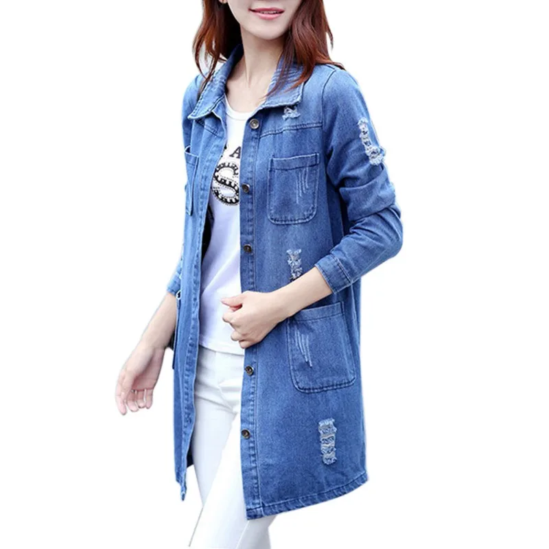 Loose Cotton Denim Coats 